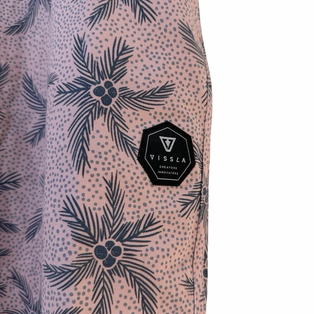 Vissla‎ Mens Floral Tropical Board Shorts Size 38 Swim Trunks Quick Dry Stretch